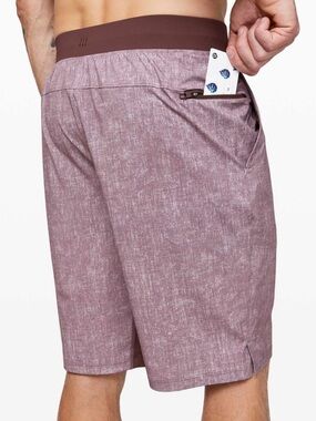 Lululemon Men’s THE Short with Liner 11” - Sunbleached Cherry Cola - XL